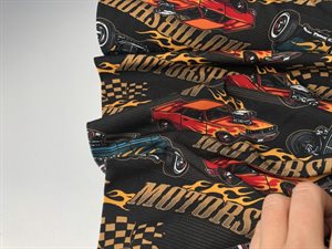 Bomuldsjersey - fede biler i topfart